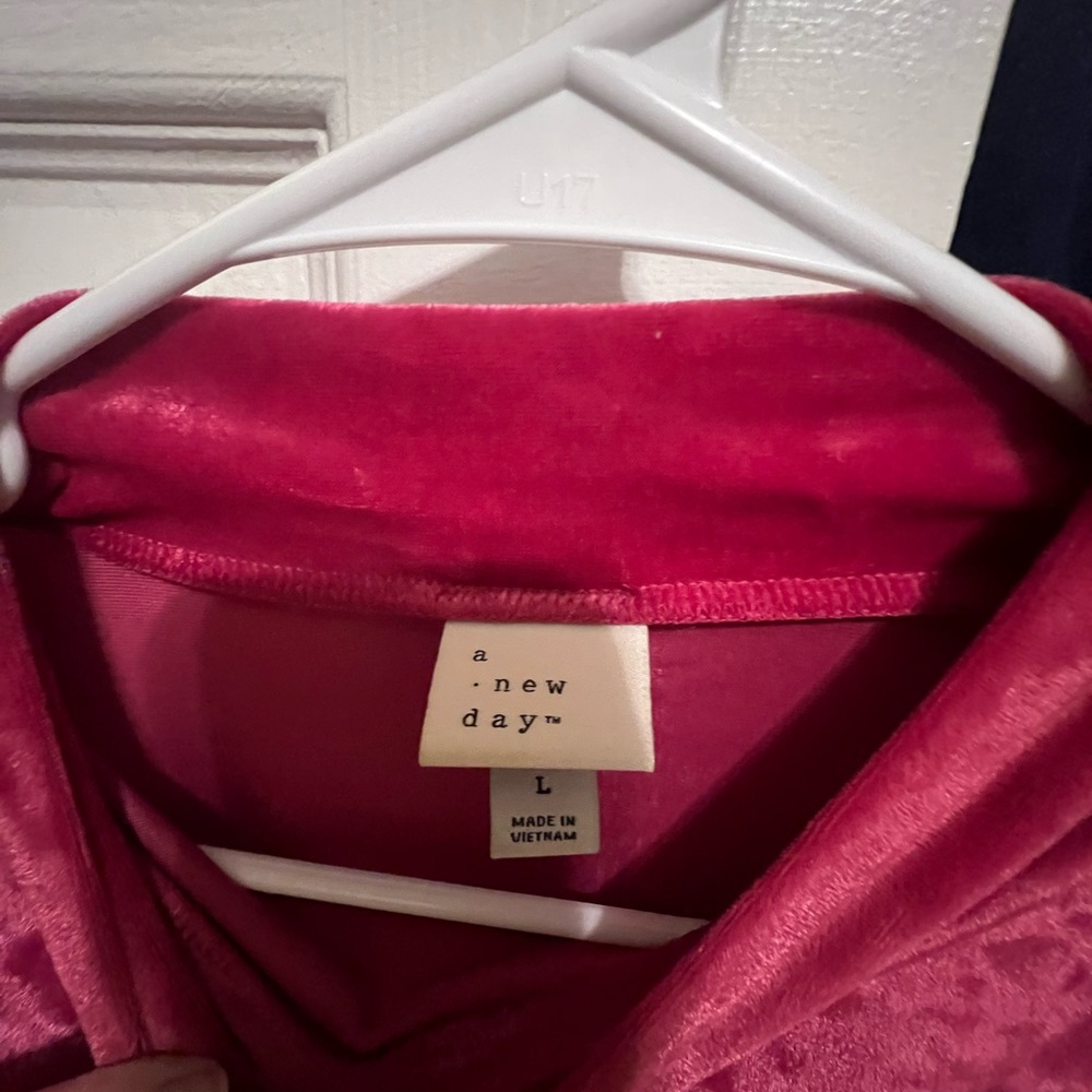 Velvet Hot Pink Top